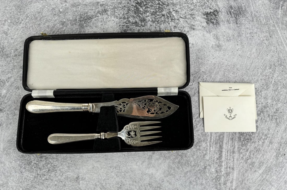Antique Silverplate Fish Serving Set (1 of 7)