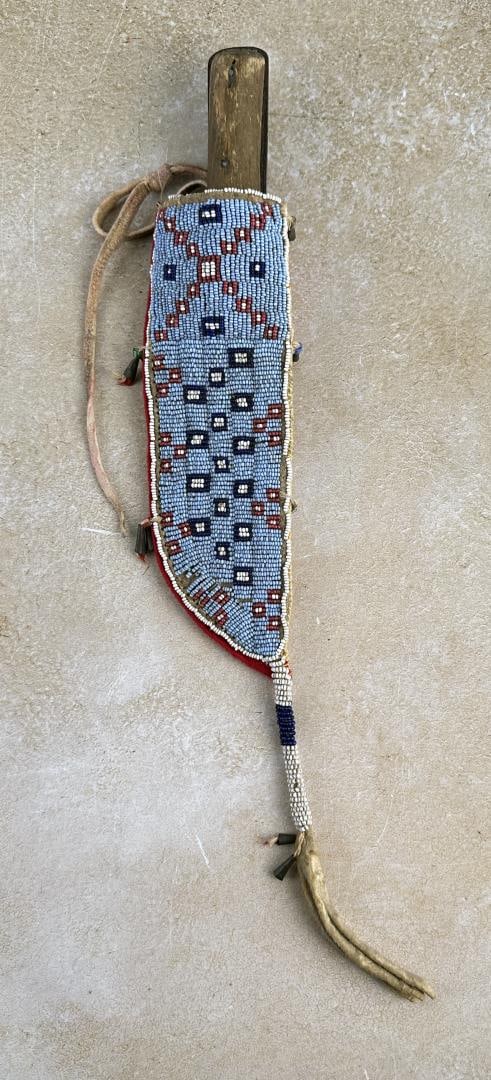 Sioux Native American Indian Beaded Knife Sheath (1 of 4)