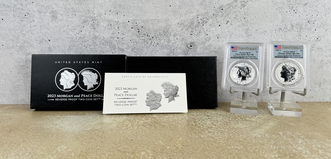 2023-S PCGS PR70 Morgan Peace Silver Dollar (1 of 5)