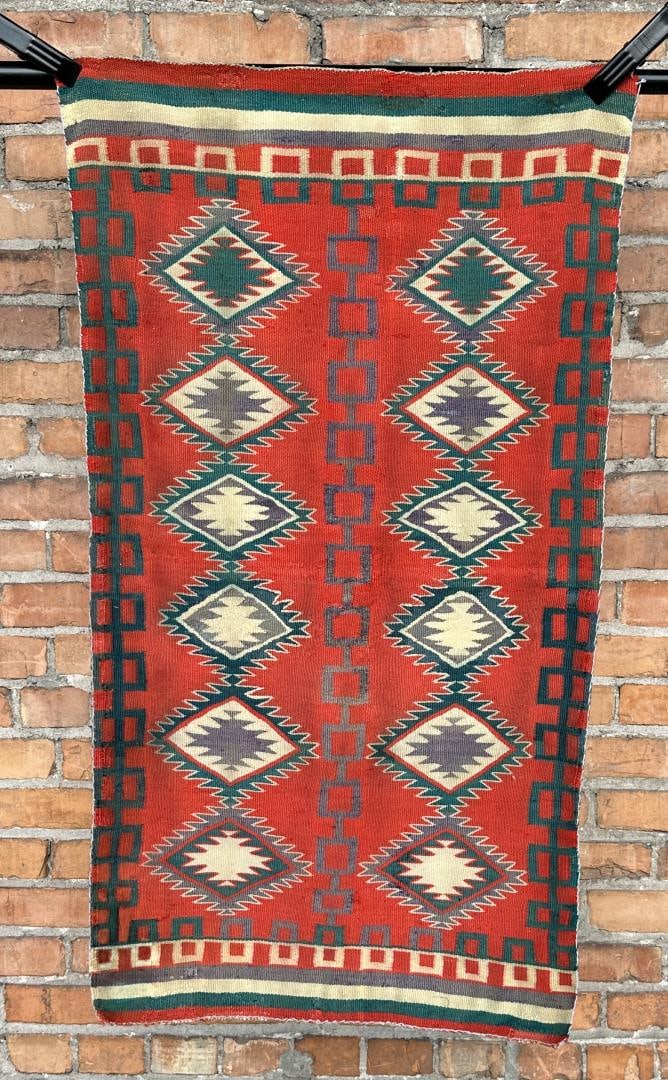 Superb Antique Germantown Navajo Blanket Rug (1 of 5)