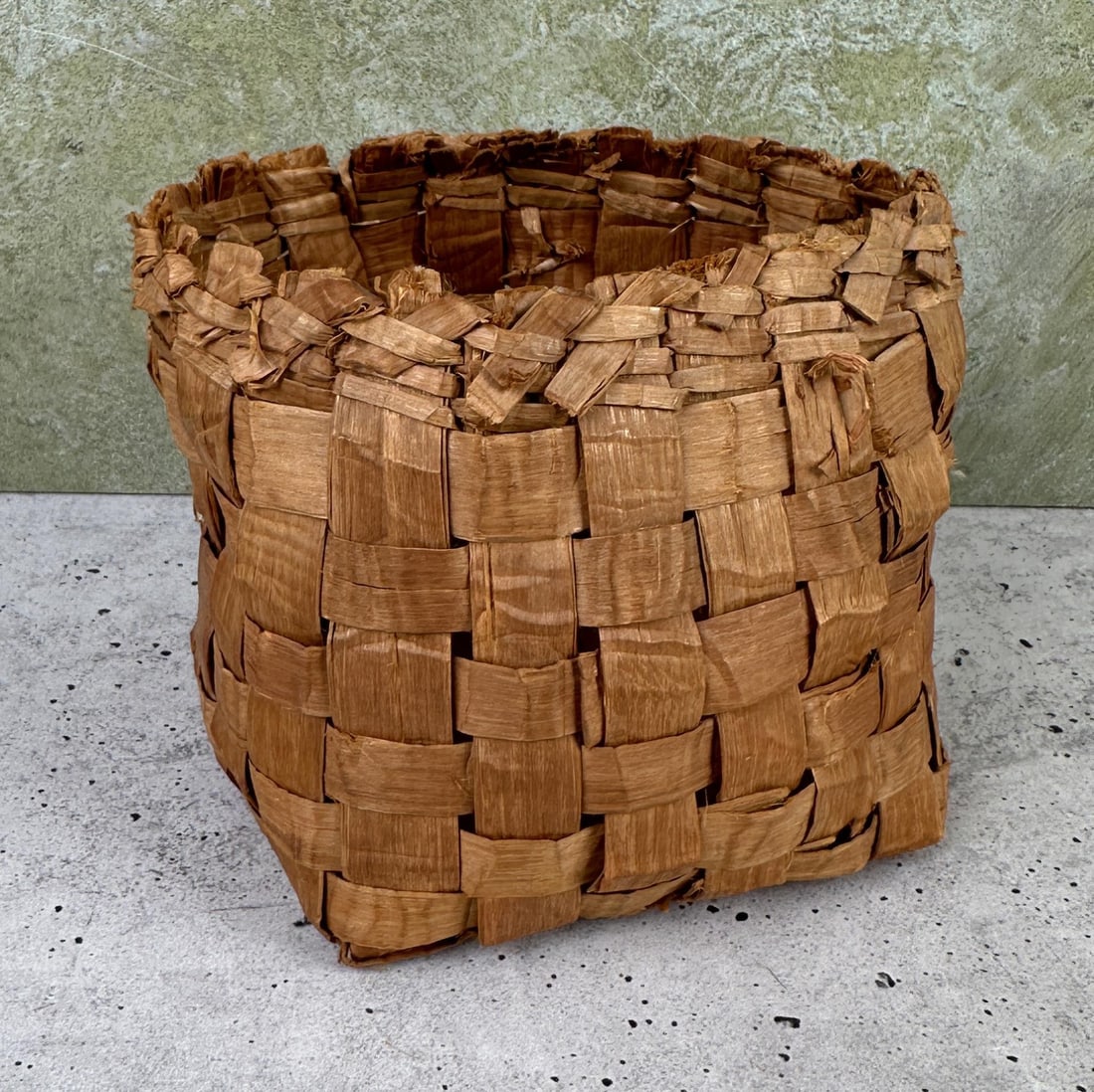 Northwest Coast Haida Indian Cedar Bark Basket (1 of 4)