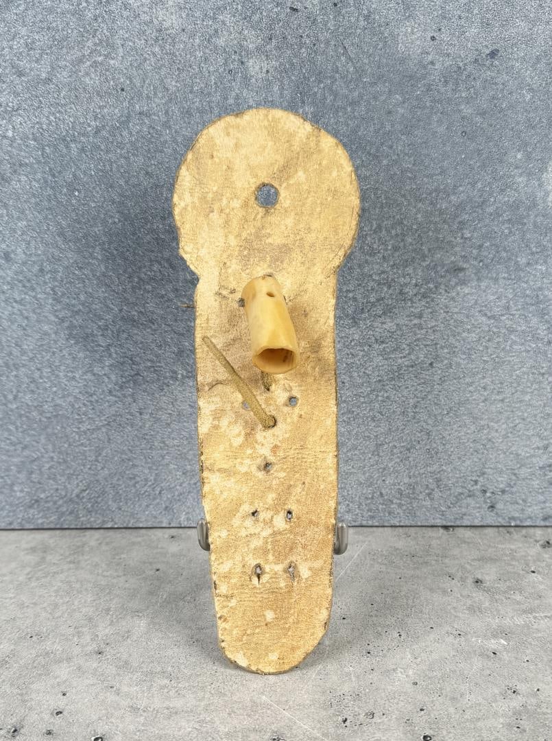 Native American Indian Bone Roach Spreader: Ex Dick Flood Collection. Rarely seen piece that is inserted in and spreads out a porcupine hair roach. First Half of the 20th Century.