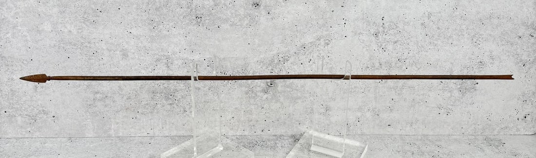 Antique Mughal India Persian Islamic Steel Arrow: 28" long.