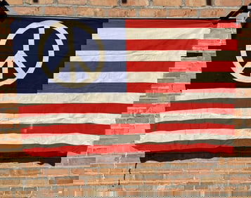 Vietnam War Hippie Protest Peace Flag
