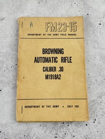 FM 23-15 Browning Automatic Rifle Field Manual