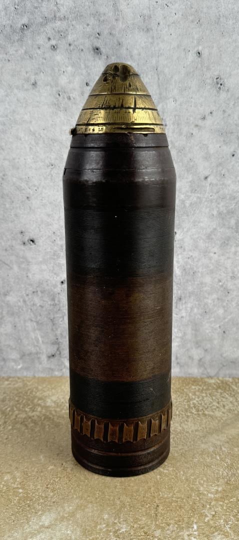 WWI WW1 US Army Scovill Model 1907 Artillery Shell: Inert.