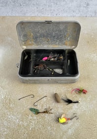 Fishing Flies in Umco Tackle Box