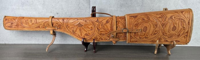 Tooled Leather Rifle Scabbard