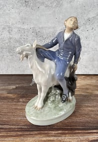 Royal Copenhagen Boy on Goat Figurine 1228