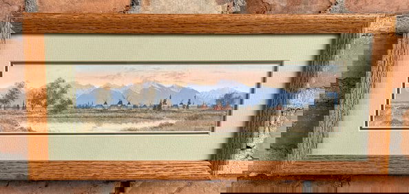 Guy Rowbury Montana Indian Gouache Painting