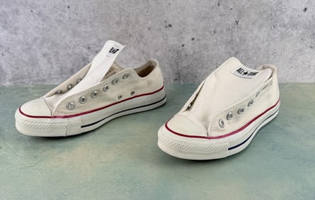 White Converse All Star Canvas Basketball Shoes