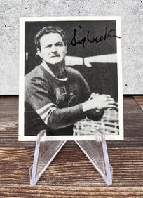 1948 Bowman Gum Sid Luckman Signed Football Card