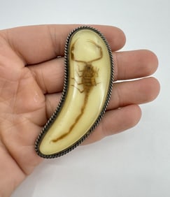 Navajo Sterling Silver Scorpion Bolo Tie