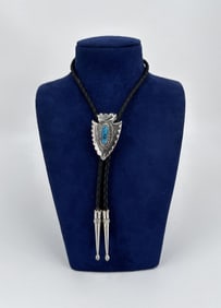 1960s Native American Indian Arrowhead Bolo Tie