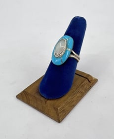 Clem Nalwood Navajo Sterling Turquoise Ring
