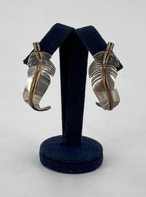 Joe Delgarito Navajo Shop Sterling Silver Earrings