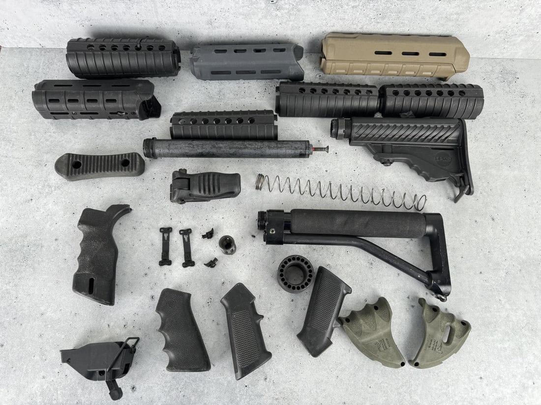 Collection of AR-15 Rifle Parts: Nice grouping.