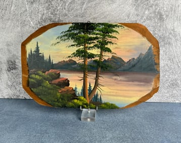 Antique Glacier Park Tourist Plein Air Painting