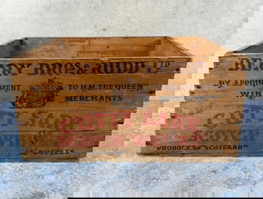 Cutty Sark Scotch Whisky Wood Shipping Crate