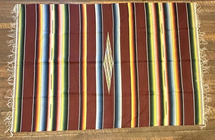 Mexican Wool Serape Saltillo Blanket