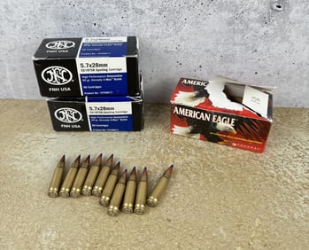 154 Rounds of FN 5.7x28mm Pistol Ammo