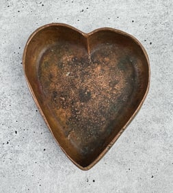 Anaconda Smelter Copper Heart Shaped Dish