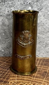 WWI WW1 Verdun Trench Art Shell Vase