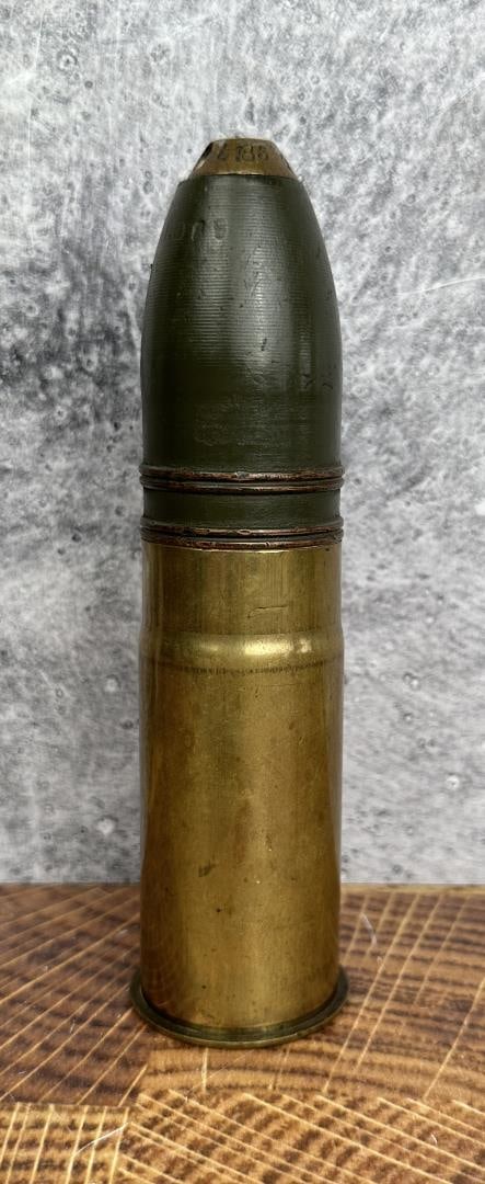 WW1 WWI 37mm Infantry Gun Shell Dummy Round: Inert. 6 1/4" long by 1 5/8" in diameter. Inert
