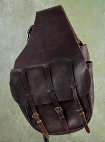 US Cavalry Style Leather Cowboy Saddlebags