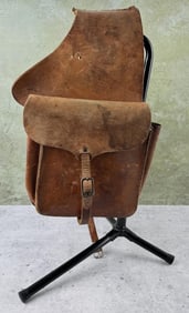 Pair of Montana Cowboy Leather Saddlebags