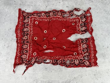 Antique Montana Cowboy Bandana Handkerchief