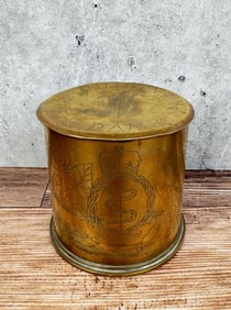 WW1 WWI Britsh Identified Soldier Trench Art Box