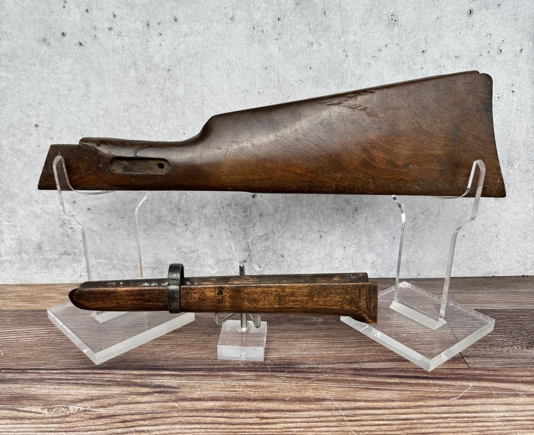 Sharps Saddle Ring Carbine Stock Set: Stock is cracked.