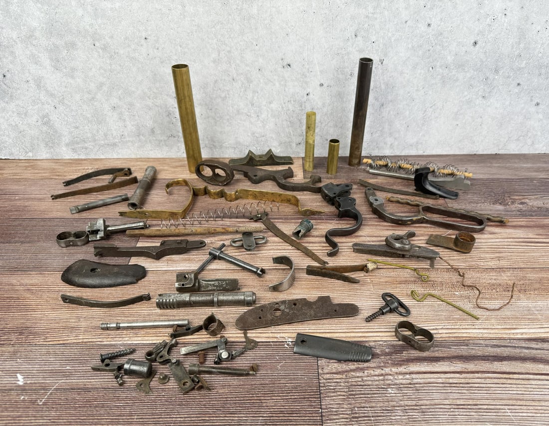 Collection of Antique Gun Parts: Nice grouping.