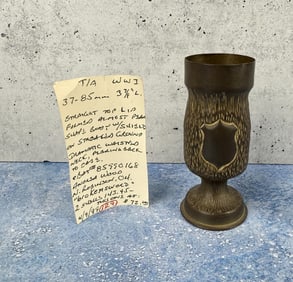 WW1 WWI Brass 37 85 Shell Trench Art Vase