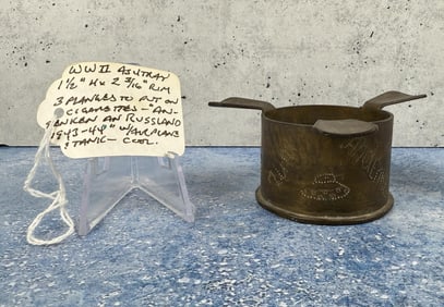WW2 Trench Art Shell Ashtray Tanks Planes