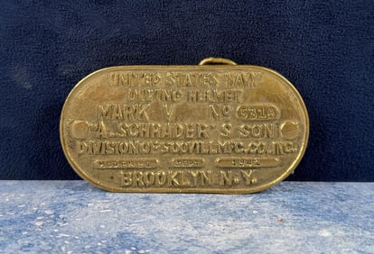 US Navy Diving Helmet Badge Belt Buckle