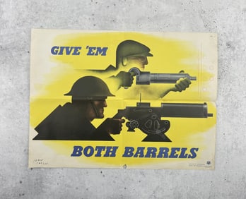 WW2 Give Them Both Barrels Poster