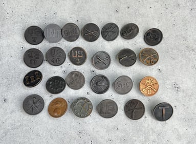 WWI WW1 US Army Collar Discs