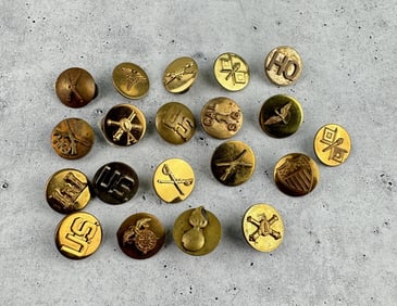 Collection of US Army Collar Discs