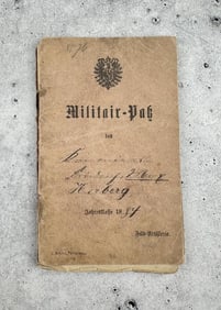 1884 Imperial German Military Pass Book