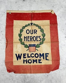 WW1 WWI Our Heros Welcome Home Cloth Banner