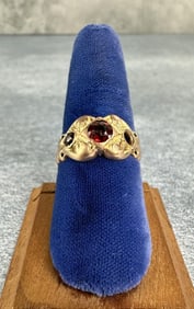 10K Gold Garnet Ring