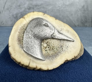 Sid Bell Elk Antler & Pewter Belt Buckle