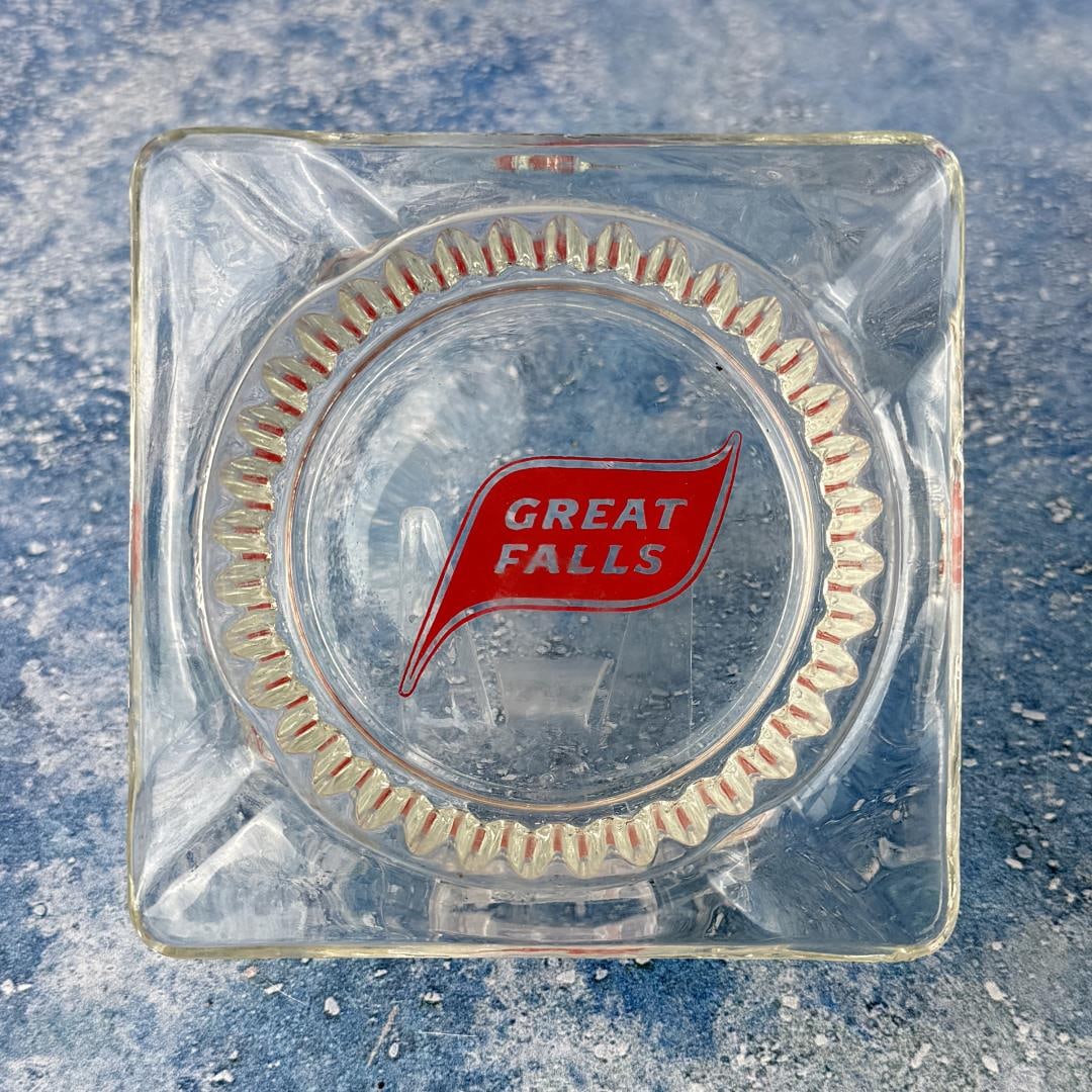 Great Falls Montana Beer Ashtray: 4" by 4"