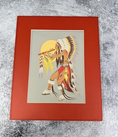Woody Crumbo The Flute Dance Serigraph Print