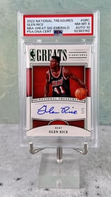 2022 National Treasures Glen Rice PSA 8