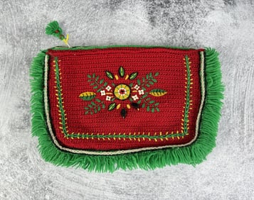 Vintage Hippie Crochet Bag Purse