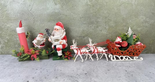 Vintage Blow Mold Christmas Decorations