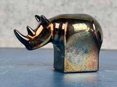 Dansk Designs Rhino Silverplate Paperweight